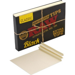 Τζιβάνα Raw Black Extra Wide Tips 40 Φαρδιές τζιβάνες