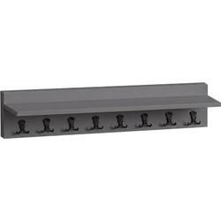 Κρεμάστρα τοίχου Vettini Megapap χρώμα ανθρακί 100x12x20εκ