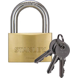 Stanley Λουκέτο 70mm με 3 Κλειδιά Gold