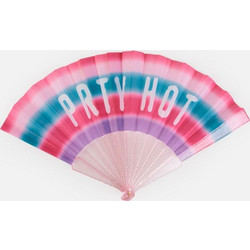 Βεντάλια Μπαμπού Rainbow Glitter 21cm