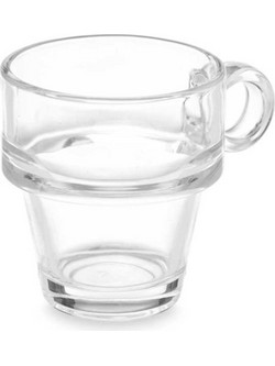 Κούπα γυάλινη 90ml/8x6x6,5cm - Plastona