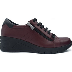 Γυναικείo Comfort Δερμάτινο sneaker της Fiore - Μπορντώ