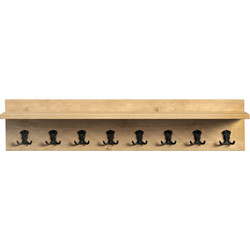 Κρεμάστρα τοίχου Vettini Megapap χρώμα sapphire oak 100x12x20εκ. - MEGAPAP