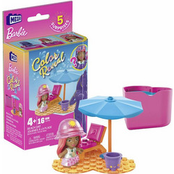 MEGA BLOKS ΤΟΥΒΛΑΚΙΑ BARBIE BEACH DAY COLOR REVEAL ΓΙΑ 4+ ΕΤΩΝ 16ΤΜΧ