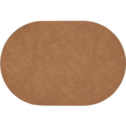 Σουπλά Atmosphera Kim Οβάλ Διπλής Όψης PVC - Camel/Μπεζ 49x33cm (212185C)