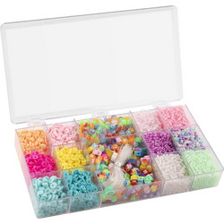 JOYA - Jewellery Set, 5 diff. beads & transparent thread (981091)