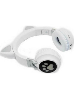 Andowl Cat Ear Q-EM3 Ενσύρματα & Ασύρματα Bluetooth Ακουστικά On Ear Λευκά