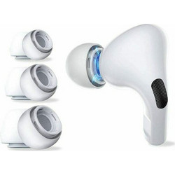 Tech-Protect(R) Σετ Καλύμματα Σιλικόνης Silicone Replacement Tips Για Apple AirPods Pro 1/2 3pcs - Λευκό