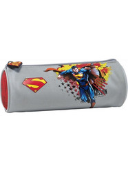 Graffiti Superman Κασετίνα Βαρελάκι Γκρι 16680