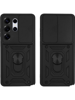 Sonique Ring Armor CamPro Θήκη Black (Samsung Galaxy S26 Ultra)