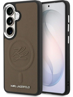 Karl Lagerfeld Embossed Ring Initials MagSafe Back Cover Brown (Samsung Galaxy S26)