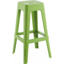 Relix Pp Σκαμπό Bar Στοιβαζόμενο, Pp Απόχρωση Lime 42x42x76cm