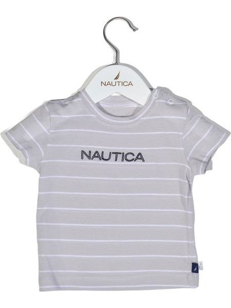 Μπλούζα Βρεφική Κοντομάνικη Nautica Γκρι Ριγέ 5210018062814
