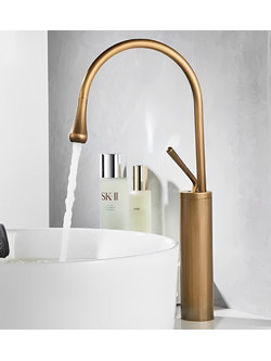 Μπαταρία Νιπτήρα Ψηλή Bronze Brass Bonken HT-1041