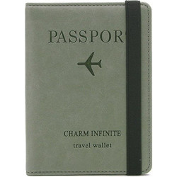 RFID Signal Block Passport & Credit Card Case Θήκη Καρτών και Διαβατηρίου - Πράσινο ΟΕΜ