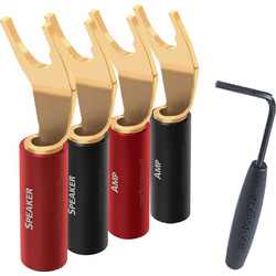 AudioQuest SureGrip(R) 100 Multi-Spade - SET/8 SILVER SG100 SPADE