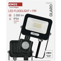 Emos Προβολέας LED με Αισθητήρα Κίνησης (10W, 1000lm) - ZS2314B