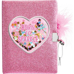 JUST TOYS BORN TO SPARKLE GLITTER JOURNAL AND PEN 72006