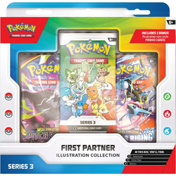Pokemon TCG Trading Card Games: First Partner Illustration Collection Series 3 Αγγλικό - 3 Promo Κάρτες, 2 Booster Packs + Sticker Sheet