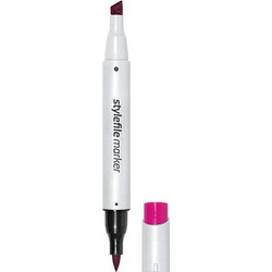 1. STYLEFILE MARKER BRUSH SINGLE MARKER 1 - 4 mm brush tip / 6 mm chisel tip 0023 Barely Beige