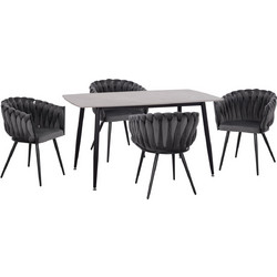 ΣΕΤ ΤΡΑΠΕΖΑΡΙΑΣ 5ΤΜΧ RAVEN HM12116.01 ΚΕΡΑΜΙΚΟ TOP ΓΚΡΙ ΜΑΡΜΑΡΟ-ΓΚΡΙ ΒΕΛΟΥΔΟ
