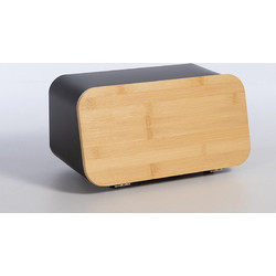 Ψωμιερα Μεταλ.34,5x19x17 nef nef Homeware Black 34,5x19x17
