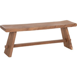 Homemarkt ΠΑΓΚΑΚΙ ΕΞ.ΧΩΡΟΥ 2-ΘΕΣΙΟ KONNY HM18450 ΞΥΛΟ SUAR ΣΕ ΦΥΣΙΚΟ 121x30.5x45Υεκ