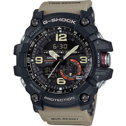 Casio G-Shock Mudmaster Ανδρικό Ρολόι Χρονογράφος με Μπεζ Καουτσούκ Λουράκι GG-1000-1A5ER
