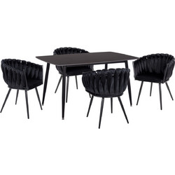 ΣΕΤ ΤΡΑΠΕΖΑΡΙΑΣ 5ΤΜΧ RAVEN HM12116.03 ΚΕΡΑΜΙΚΟ TOP ΜΑΥΡΟ ΜΑΡΜΑΡΟ-ΜΑΥΡΟ ΒΕΛΟΥΔΟ