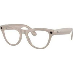 Ray-Ban Meta Skyler Gen1 Έξυπνα Γυαλιά με AI, Μέγεθος 52-20, 3F Διαφανής/Σαπφείρου Φακός, Γυαλιστερό Κιμωλιακό Γκρι EU