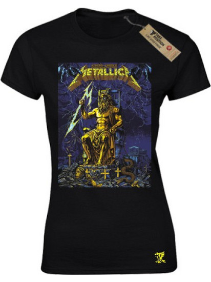 T-shirt γυναικείο Metallica Greece Takeposition Βαμβακερό σε Μαύρο χρώμα, 504-7788