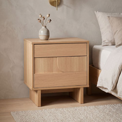 Κομοδίνο Jenfia pakoworld mdf σε φυσική απόχρωση 48x39x50,5εκ NATURAL MDF WITH PAPER 48X39X50.5