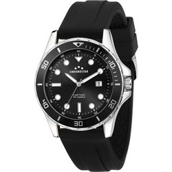 Chronostar Ανδρικό Ρολόι Χρονογράφος με Μαύρο Καουτσούκ Λουράκι R3751291002