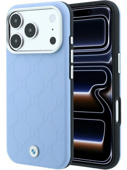 BMW Sign Deboss Quilted Metal Logo MagSafe Back Cover Blue (iPhone 18 Pro / 17 Pro)