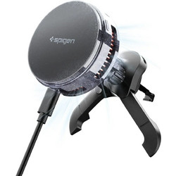 Βάση Κινητών Αυτοκινήτου Spigen EV25MFAQ Essential Peltier Qi2.2 για Αεραγωγούς με Ασύρματη Μαγνητική Φόρτιση MagSafe 25W - Black (ACP10511)