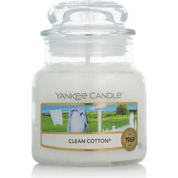 Yankee Candle Classic Small Jar Candles αρωματικό κερί 104 g τύπος Clean Cotton