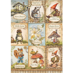 Stamperia Ριζόχαρτο Decoupage A4 (21X29,7cm) Hidden Grove Cards