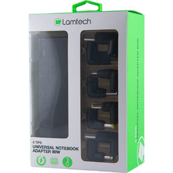Lamtech Φορτιστής Laptop 90W 20V με Αποσπώμενο Καλώδιο Τροφοδοσίας & Σετ Βυσμάτων LAM0037