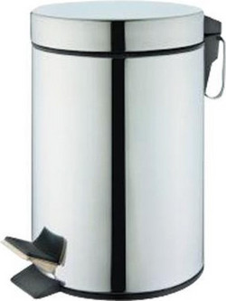 Κάδος απορριμάτων με πεντάλ 7lt inox Y 32cm O20cm
