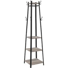 Vasagle Coat Rack with 3 Shelves 43 x 43 x 180 cm (LCR080B02) (VASLCR080B02)