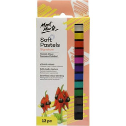 Mont Marte 12 Soft Pastels (Carres)