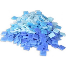 Ψηφίδες Glass Mosaic 10x10x4mm 250gr Μπλε Αποχρώσεις