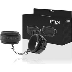 Fetish Submissive Vegan Leather Ankle Cuffs Black