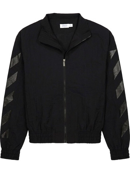 GLOSSY ARROW RELAXED ZIP SWEATSHIRT MEN OFF-WHITE