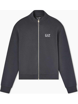 EA7 Emporio Armani TRAIN LOGO SERIES STUDS W T-TOP FZ Γυναικεία Ζακέτα Grey