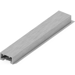 Therrawood aluminum top rail 500εκ. - ΓΚΡΙ ΣΚΟΥΡΟ