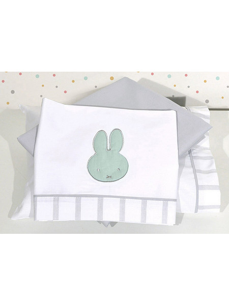 Miffy Σετ Σεντόνια Κούνιας 110x160cm Mint 3τμχ