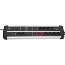Πολύπριζο προστασίας 1392000230 Premium Protect Line 120000A 11 θέσεων Master Slave 2 USB αλουμινίου με 2 διακόπτες