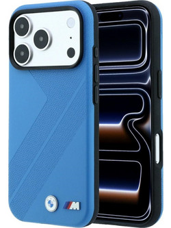 BMW M Tire Track Metal Logo MagSafe Case Blue (iPhone 18 Pro Max / 17 Pro Max)