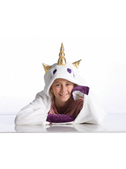 KANGURU Unicorn blanket, Hooded cape with paw gloves